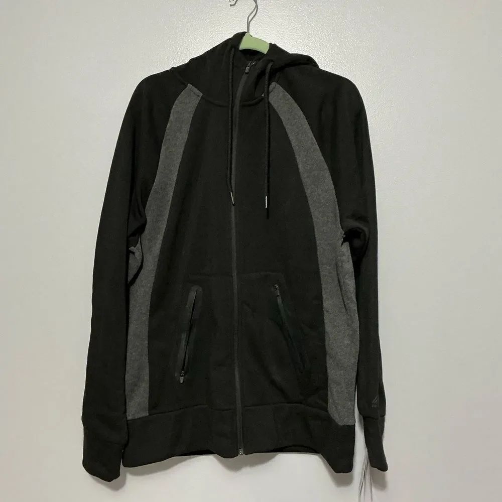 RBX Men’s Full Zip Hoodie In Black Training Active Jacket Size XL NWT